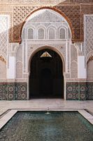 Courtyard of Marrakech's Ben Youssef Madrasa