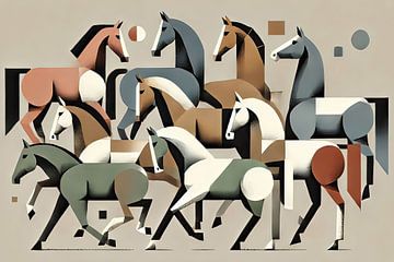 Trotting horses by Kay Weber