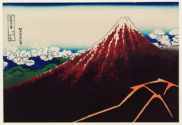 Sanka Hakuu door Katsushika Hokusai (1760-1849), van Frank Zuidam