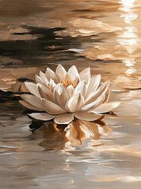 Reflet apaisant d’un nénuphar sur Wall Wonder