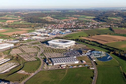 Sinsheim in Kraichgau van bovenaf