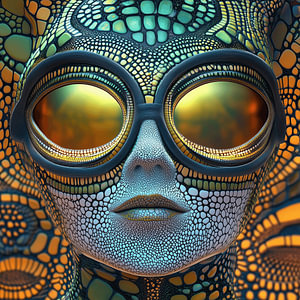 Alien mit Reptilienhaut