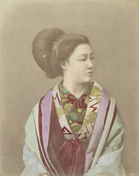 Portrait of a Japanese woman, Raimund von Stillfried-Ratenitz by Masterful Masters