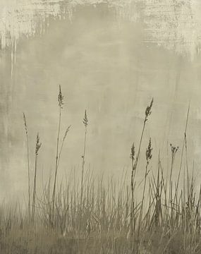 Landschaft im Wabi-Sabi-Stil, Minimalismus von Japandi Art Studio