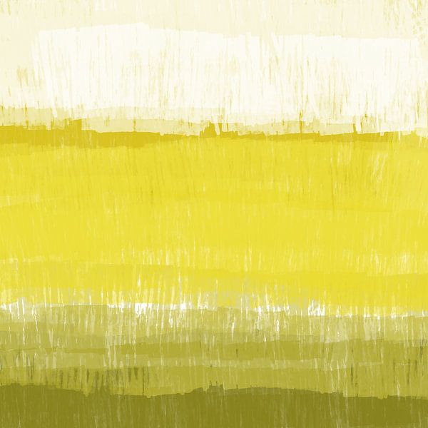 Colorful home collection. Abstract landscape in green, yellow, white. by Dina Dankers