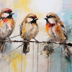 Art sur toile Oiseau sur Peintures accrocheuses