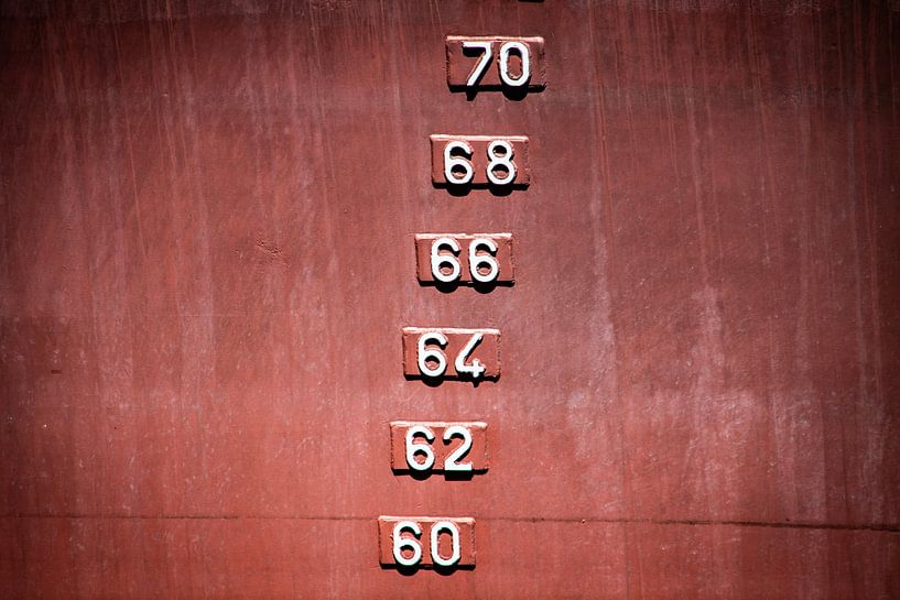 Haven IJmuiden - Diepte markering op een schip van BSO Fotografie