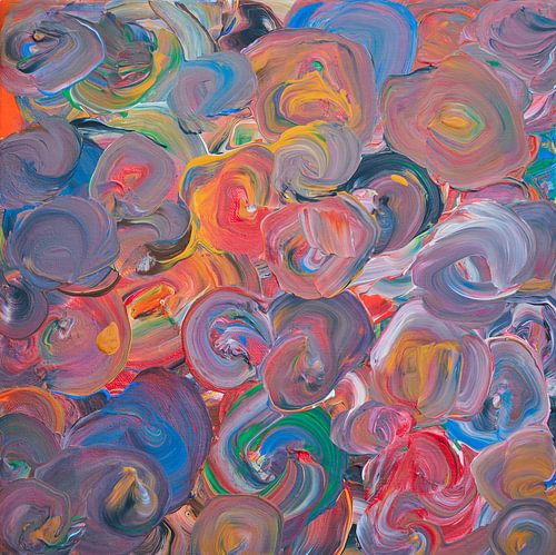 Acryl schilderij kleurrijke cirkels