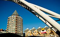 Pencil building, cube houses and Blaak station in Rotterdam