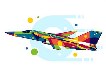 F-111 Aadvark in Pop Art van Lintang Wicaksono