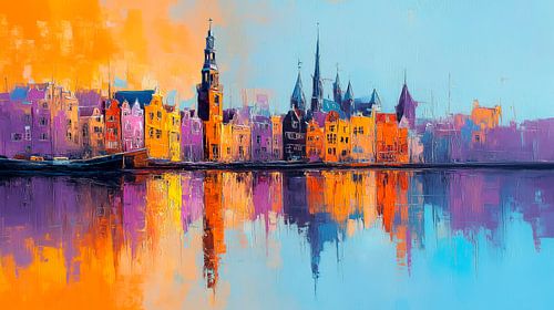 Golden hour in Leiden - a spectacle of colour