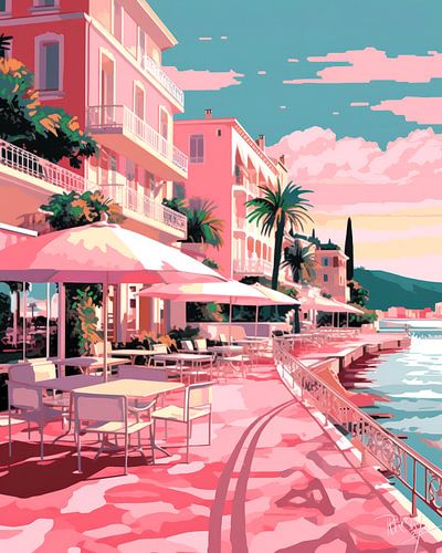 Illustration eines Sommergefühls in St. Tropez II