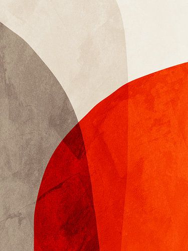 Organische abstracte kunst - aardse tinten