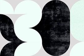 Mid-Century Bauhaus Arcs Arrondi Organique Vintage Géométries Abstraction sur Mad Dog Art