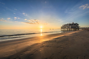 Strand von Follonica bei Sonnenuntergang, Toskana