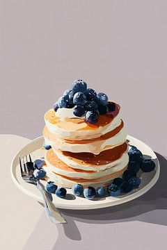 Blueberry Pancakes for Breakfast no.3 van Studio BB