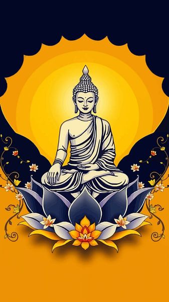 Bouddha / Boeddha Méditation Fleur de lotus par MIROKKU
