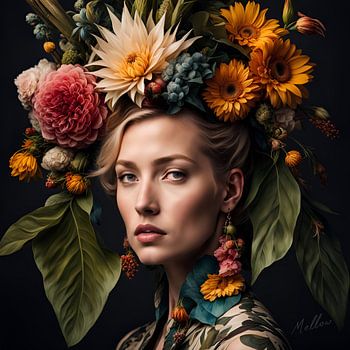 Bloeiende schoonheid: blanke vrouw