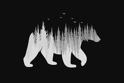 Bär im Wald sur Poster Art Shop