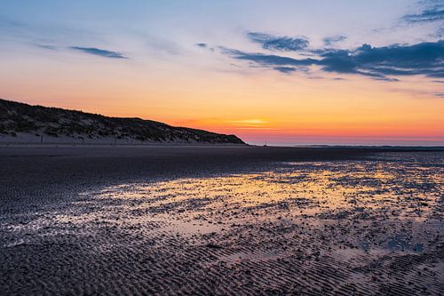 Zonsopgang in de Waddenzee op het eiland Amrum
