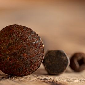 3 rusted screws by Irene Ruysch fotografie