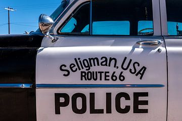 Vintage car Seligman police Route 66 USA by Dieter Walther