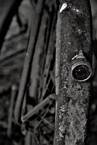 achterlicht van oude fiets