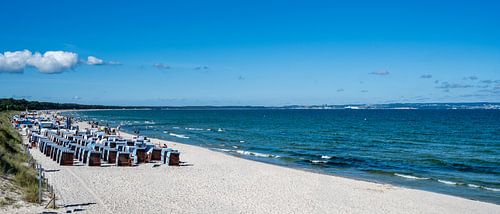 Uitzicht op het strand van Binz