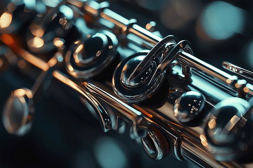 Sfeervolle achtergrond van muziekinstrument, Fluit