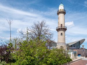 Leuchtturm von Warnemünde an der Ostsee