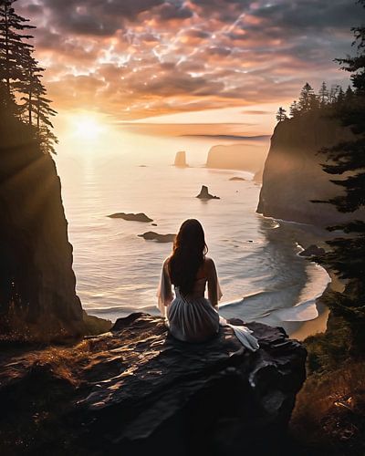 Gouden uur aan de Stille Oceaan