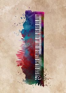 Toetsenbord piano muziek instrument kunst #keyboard #piano van JBJart Justyna Jaszke