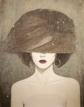 woman in Ton Sur Ton - Abstract portret 03