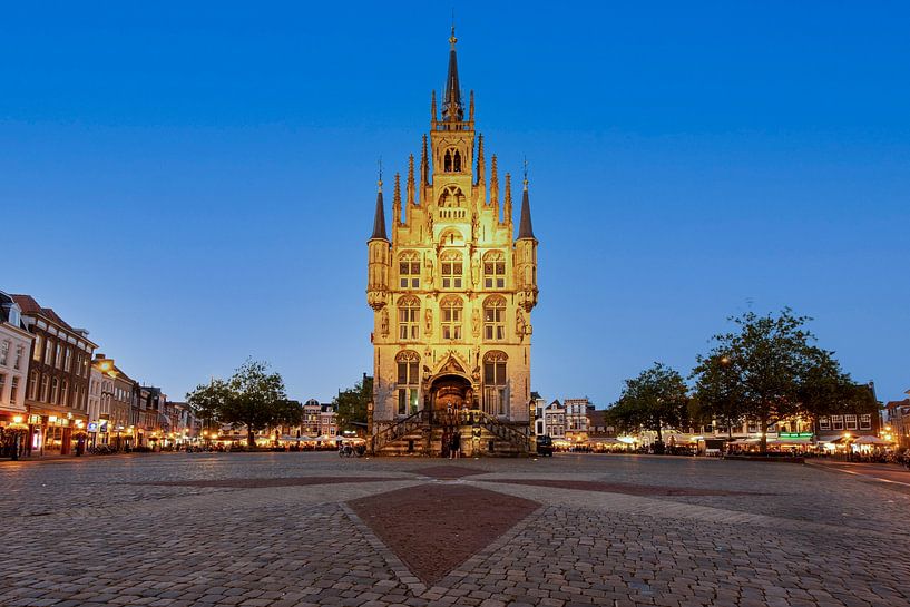 Gouda. City Hall on the Market Square by Gerrit de Heus