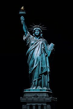 Statue of Liberty new york kleur portret van TheXclusive Art