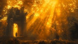 Lichtdurchflutete Ruine – Tor zu einer anderen Welt von artefacti