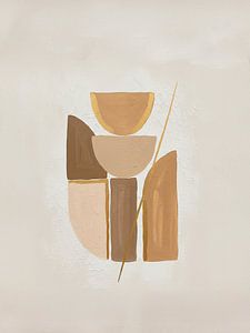 Minimalistische und abstrakte Kunstwerke mit organischen Formen