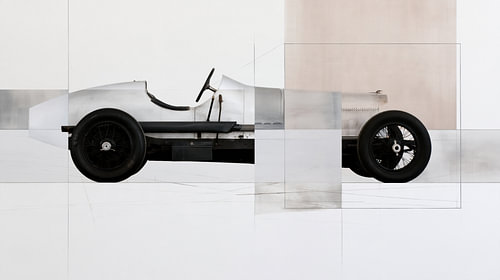 Geometrische Retro Racemachine