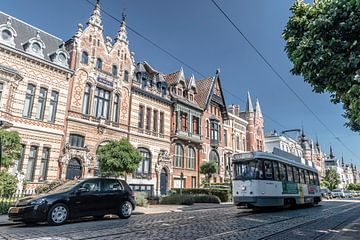 A typical tram in Antwerp by Arjan Almekinders