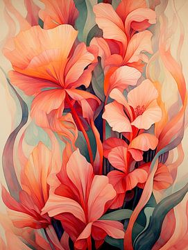 Bloemen abstract van Bert Nijholt