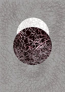 Geschreven structuren met cirkel 11 van Claudia Gründler
