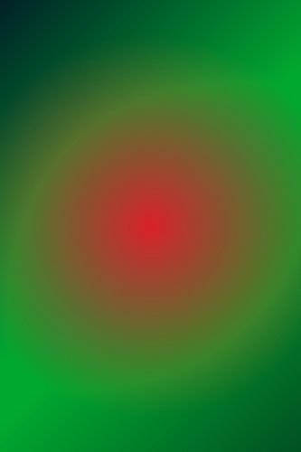 Gedurfd kleurverloop in stemmige tinten. Groen en rood.