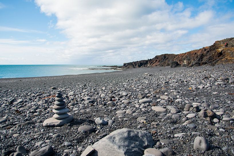 Vulkanisch strand in IJsland van Lifelicious