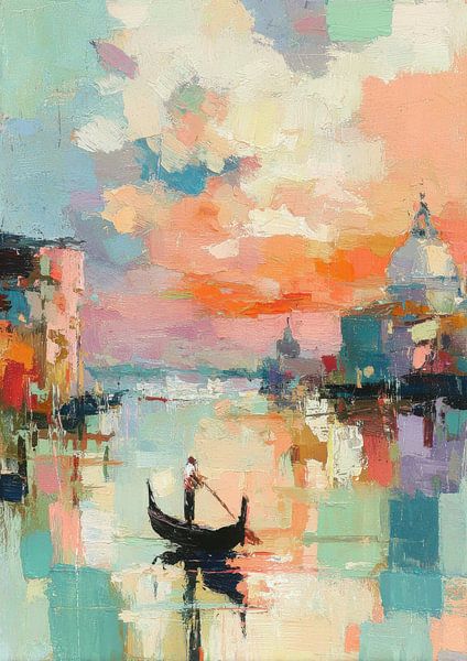 Gondole à Venise au coucher du soleil par Niklas Maximilian