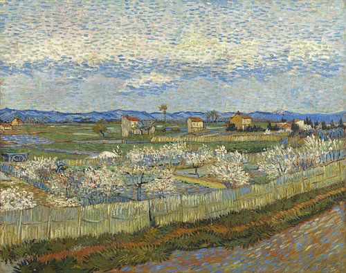 Perzikbomen in bloei, Vincent van Gogh