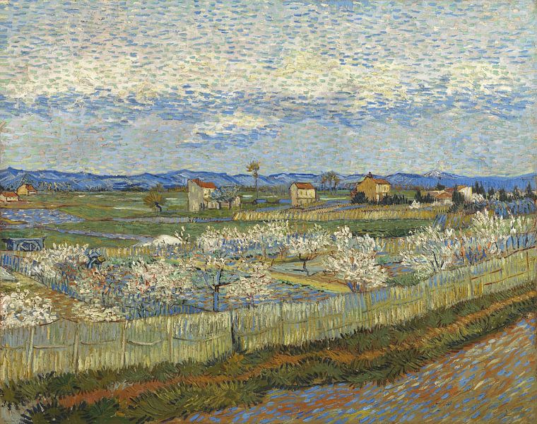 Peach Trees in Blossom, Vincent van Gogh by Masterful Masters