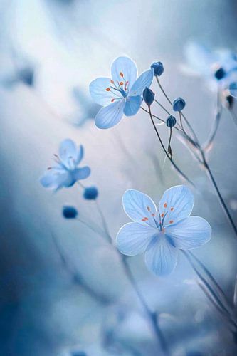 Blauwe bloemenpracht