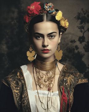 Portret geïnspireerd door Frida van Studio Allee
