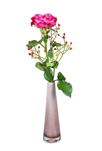 Bouquet of flowers on a white background by ManfredFotos