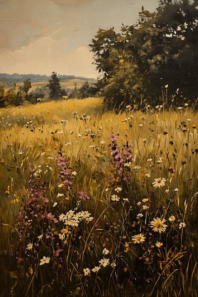 Wilde bloemenweide van NJ Midnight Studio